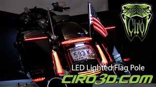 Ciro LED Lighted Flag Pole