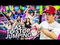 Last To STOP JUMPING Challenge! (Trampoline Park!) | Ranz and Niana