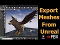 How to export a mesh as a fbx from unreal