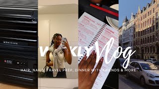 WEEKLY VLOG | MAINTENANCE routine | hair + nails, grocery shopping + dinner w/ friends and more…