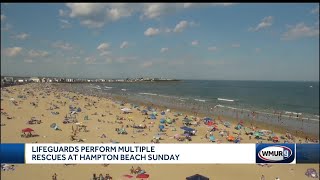 Lifeguards perform multiple rescues at Hampton Beach Sunday