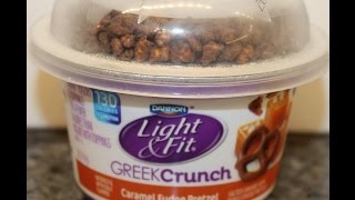 Dannon Light \u0026 Fit: Greek Crunch Caramel Fudge Pretzel Review