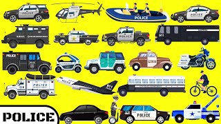 Types of Police Vehicles|Emergency Vehicles|Police Car|Police Motocycle|Helicopter#police #policecar