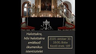 Halottakra, hősi halottakra emlékező ökumenikus istentisztelet, Boba