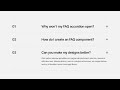 Creating a Simple FAQ Accordion Component in Webflow