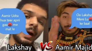 Lakshay Chaudhary and elvish yadav reply to aamir majid |  Aamir Majid roast video uk07 rider fight