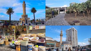 Walking tour of Izmir, Turkey. Market, architecture and special atmosphere. Relax