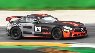 Mercedes AMG GT4 Race Car Testing at Monza Circuit!