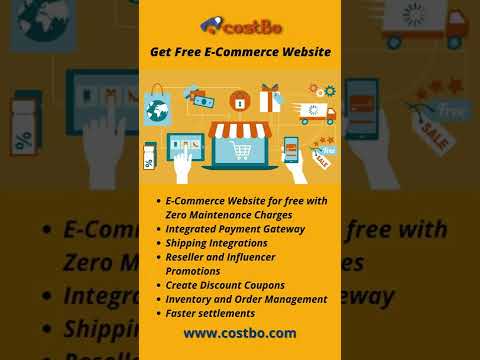 Free e-commerce website with no maintenance fees with integrated payment gateway #costBo