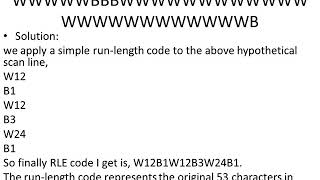 Application Layer: Compression | Lossless Compression | Run Length Encoding