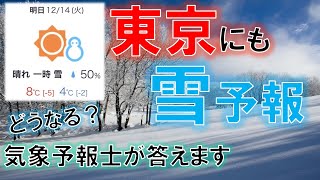 【東京雪予報】南関東に雪予報でてるけど実際どうなの？ 気象予報士が答えます #雪 #東京 #関東 #気象予報士 #今年の雪