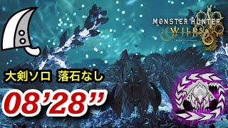 【MHWildsβ】アルシュベルド 大剣ソロ  8分28秒 (落石無し)  /Arkveld Greatsword solo