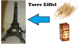 Diy Torre Eiffel de palitos de dente