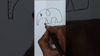 Drawing Elephant 🐘 easy method #drawing