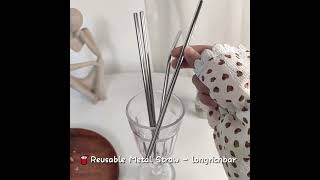 Extremely Satisfying Reusable Metal Straw #shorts