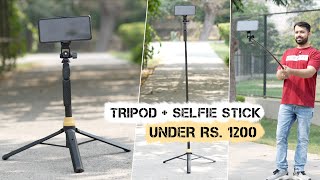 Budget Tripod + Selfie Stick With Bluetooth Remote Under RS.1200