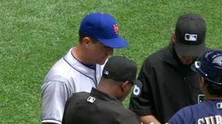 NYM@MIL: Scott in after Collins taken to the hospital