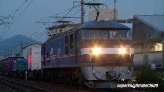 JR貨物 EF210-302号機+コキ12B 貨物列車2077レ 安芸中野→海田市 2013.10