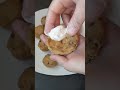 cheesecake stuffed chocolate chip cookie cheesecake cookies foodshort foodtube yummy