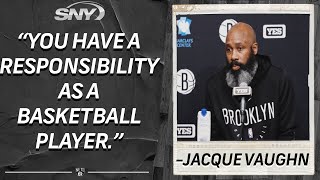 Jacque Vaughn reacts to the Kyrie Irving's trade request | Nets Pre Game News Conference