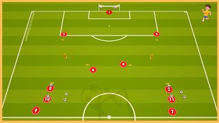 Full Training 4 - u12 \u0026 u 13 - Third Player Movement \u0026 Creating Goal Situations