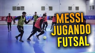 Messi jugando Futsal con la Selección Argentina