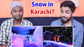 INDIANS react to Winterland - 1st Snow Park in Karachi