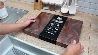 รีวิว เขียงไม้เอนเกรนจากไม้จามจุรี Acacia End Grain Cutting Board | family man. พ่อบ้าน งานครัว