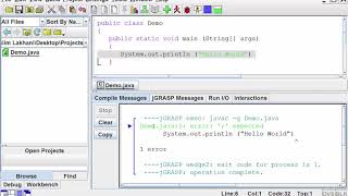 Using jGrasp