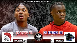 BATTLE FOR 1ST PLACE | 6A Region II District 16 | Cy Lakes HS vs Cy Springs HS | Game Recap