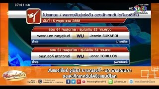 เรื่องเล่าเช้านี้ ส่งแรงเชียร์ จูเนียร์ - นก ลงเตะศึกเทควันโดชิงแชมป์โลก (15 พ.ค.58)