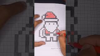 santaclaus drawing in pixel art version #art #shorts #short #drawing #christmas #santa #pixelart