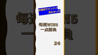 【毎週WIN5一点勝負】秋華賞🏇🏇🏇