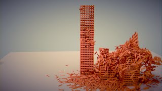 Over 5000 Plank Buildings Destroyed - 4K Ultra High Definition Physics Simulation