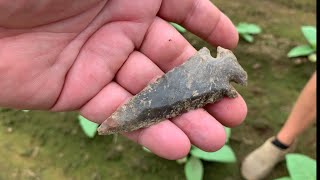 Beautiful 8000 Year Old Early Archaic Dovetail Kentucky Arrowhead Hunting Walking the Fields #40