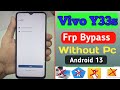 Vivo Y33s Frp Bypass /Android 13/ Without Pc Google Account bypass New tricks