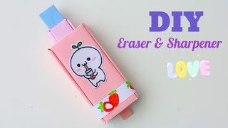 How to make Sharpener and Eraser box | DIY Sharpener decoration Ideas | DIY Paper Crafts for School