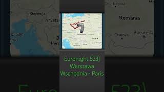 Kurs pociągu Euronight 523) Warszawa Wschodnia - Paris #france #czechrepublic #eurocity