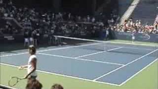 RAFA..Nadal hitting at the US OPEN 2008 w/Lopez