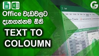 Excel එකේ Mix වෙලා තියන Data Column වලට වෙන් කරමු  | how to text to columns in excel | Excel Sinhala