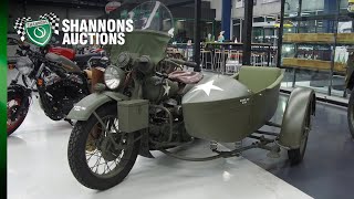 1942 Harley-Davidson WLA 750cc with Sidecar - 2021 Shannons ‘40th Anniversary’ Timed Online Auction