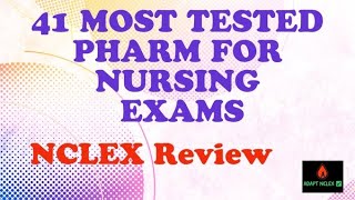 NCLEX Review: Top Tested Pharmacology Questions for NCLEX \u0026 Nursing Exam Practice