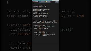 Create Waving Particles with HTML Canvas |HTML5 Canvas Tutorial #shorts #coding #JavaScript