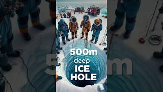 This ICE HOLE is 500m DEEP! #ice #greenland #research #science #knowledge #interestingfacts