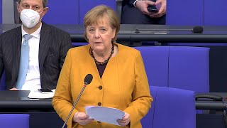 24.03.2021 - Angela Merkel - Regierungsbefragung im Bundestag