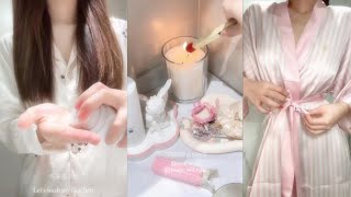 Satisfying Korean skincare routine 🦋✨#skincare #beauty #routines #night #fyp #ytshorts