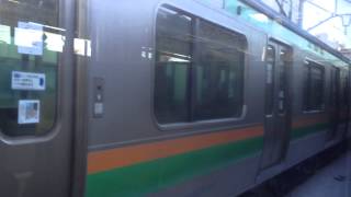 【雪】横須賀線 車窓 大船→逗子/ E217系(9号車) 東京617発