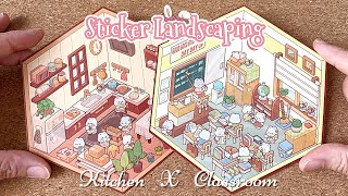 New Telado Sticker Scenes- Bunny Kitchen and Classroom ASMR