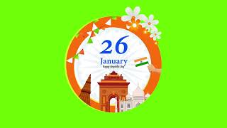 Happy Republic Day Green Screen | Animation Video | After Effect |  26th January