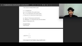 STEP RESPONSE ANALYSIS USING MATLAB FUNCTIONS